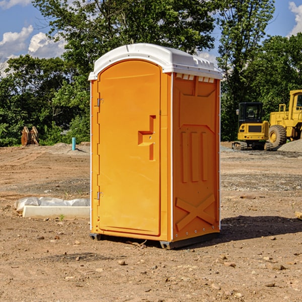 how often are the portable toilets cleaned and serviced during a rental period in Dustin OK